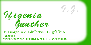 ifigenia gunther business card